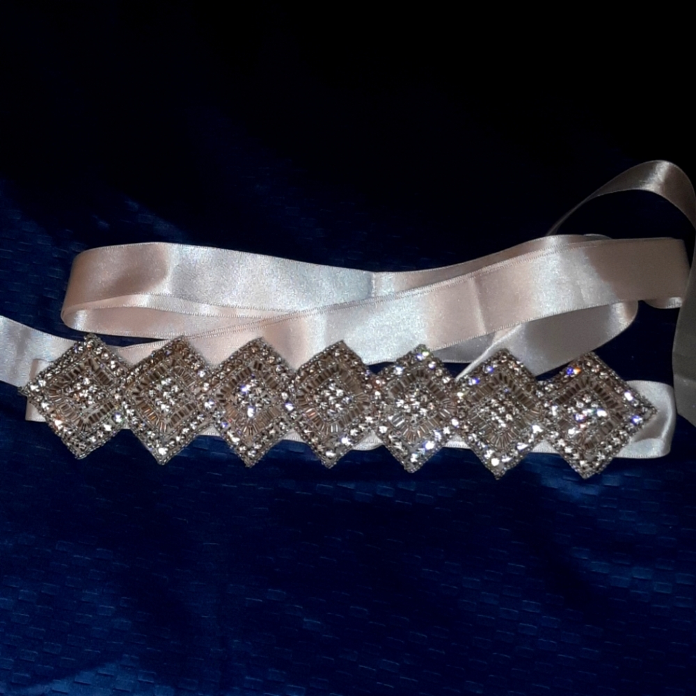 Organza bridal/ formal bling sash.